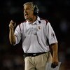 PASADENA, CA - JANUARY 01:  Head coach Pete Carroll of the USC Trojans points during the second half against the Penn State Nittany Lions during the 95th Rose Bowl Game presented by Citi on January 1, 2009 at the Rose Bowl in Pasadena, California.  (Photo