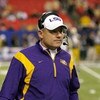 ATLANTA - DECEMBER 31:  Head coach Les Miles of the LSU Tigers walk on the field during the Chick-fil-A Bowl against the Georgia Tech Yellow Jackets on December 31, 2008 at the Georgia Dome in Atlanta, Georgia. (Photo by Kevin C. Cox/Getty Images)