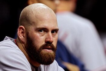ST PETERSBURG, FL - OCTOBER 18:  Kevin Youkilis #20 of the Boston Red Sox looks on against the Tampa Bay Rays in game six of the American League Championship Series during the 2008 MLB playoffs on October 18, 2008 at Tropicana Field in St Petersburg, Flor