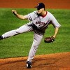 CLEVELAND - OCTOBER 18:  Closing pitcherJonathan Papelbon #58 of the Boston Red Sox delivers against the Cleveland Indians during Game Five of the American League Championship Series at Jacobs Field on October 18, 2007 in Cleveland, Ohio.  The Red Sox won