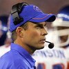 GLENDALE, AZ - JANUARY 01:  Head coach Chris Petersen of the Boise State Broncos looks on in the fourth quarter against the Oklahoma Sooners at the Tostito's Fiesta Bowl at University of Phoenix Stadium on January 1, 2007 in Glendale, Arizona. The Broncos