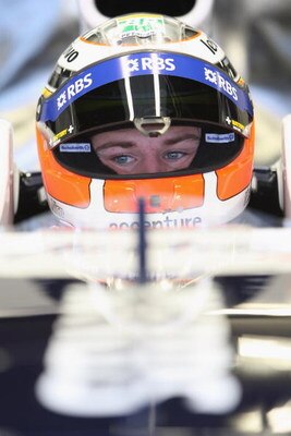 BARCELONA, SPAIN - NOVEMBER 17:  Nico Hulkenberg of Germany in action during his test in the  Williams Formula 1 car during day one of Formula One Testing at the Circuit de Catalunya on November 17, 2008 in Barcelona, Spain.  (Photo by Mark Thompson/Getty
