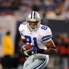 EAST RUTHERFORD, NJ - NOVEMBER 02: Terrell Owens #81of the Dallas Cowboys runs with the ball after a catch against the New York Giants during their game on November 2, 2008 at Giants Stadium in East Rutherford, New Jersey.  (Photo by Al Bello/Getty Images