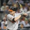 NEW YORK - MAY 21:  Aubrey Huff #17 of the Baltimore Orioles at bat against the New York Yankees on May 21, 2009 at Yankee Stadium in the Bronx borough of New York City.  (Photo by Nick Laham/Getty Images)