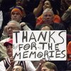 CHICAGO - JANUARY 24:  A Chicago Bulls fan holds a sign honoring Michael Jordan #23 of the Washington Wizards during Jordan's last appearance against his old team at the United Center on January 24, 2003 in Chicago, Illinois.  The Bulls won 104-97.  NOTE 