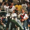 18 Nov 1996:  Running back Herschel Walker of the Dallas Cowboys comes up short on this touchdown attempt from Troy Aikman during the first half of the game between the Dallas Cowboys and Green Bay Packers game at Texas Stadium in Irving, Texas. Mandatory