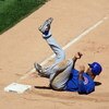 CHICAGO - JUNE 28:  Derrek Lee #25 of the Chicago Cubs reacts after being forced out at third base with the bases loaded to end the Cubs half of the 6th inning against the Chicago White Sox on June 28, 2009 at U.S. Cellular Field in Chicago, Illinois. The