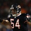 CHICAGO - DECEMBER 22: Brian Urlacher #54 of the Chicago Bears calls defensive signals against the Green Bay Packers on December 22, 2008 at Soldier Field in Chicago, Illinois. The Bears defeated the Packers 20-17 in overtime. (Photo by Jonathan Daniel/Ge