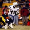 PITTSBURGH - JANUARY 11:  Darren Sproles #43 of the San Diego Chargers runs the ball against the Pittsburgh Steelers during their AFC Divisional Playoff Game on January 11, 2009 at Heinz Field in Pittsburgh, Pennsylvania. Steelers won 35-24.  (Photo by Ch