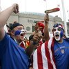 CHICAGO - JUNE 24:  Fans of team USA show support for their team outside the stadium prior to the CONCACAF Gold Cup Final match against Mexico at Soldier Field on June 24, 2007 in Chicago, Illinois.  (Photo by Jonathan Daniel/Getty Images)