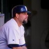 30 Jun 1998:  Infielder Ken Caminiti #21 of the San Diego Padres in action during an interleague game against the Oakland Athletics at Oakland Coliseum in Oakland, California.  The Athletics won the game,  12-10. Mandatory Credit: Otto Greule Jr.  /Allspo