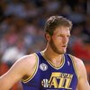 SALT LAKE CITY - 1988:  Mark Eaton #53 of the Utah Jazz rests during an NBA game at The Salt Palace in Salt Lake City, Utah in 1988. (Photo by Stephen Dunn/Getty Images)
