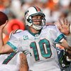 MIAMI - NOVEMBER 09:  Quarterback Chad Pennington #10 of the Miami Dolphins throws a pass against the Seattle Seahawksat Dolphin Stadium on November 9, 2008 in Miami, Florida. The Dolphins defeated the Seahawks 21-19.  (Photo by Doug Benc/Getty Images)