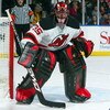 UNIONDALE, NY - FEBRUARY 21:  Scott Clemmensen #35 of the New Jersey Devils skates against the New York Islanders on February 21, 2009 at Nassau Coliseum in Uniondale, New York.  (Photo by Jim McIsaac/Getty Images)