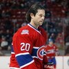 MONTREAL- JANUARY 31:  Robert Lang #20 of the Montreal Canadiens skates during the warm up period prior to facing the Los Angeles Kings at the Bell Centre on January 31, 2009 in Montreal, Quebec, Canada.   The Canadiens defeated the Kings 4-3.  (Photo by 
