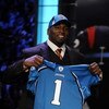 NEW YORK - APRIL 25:  Jacksonville Jaguars #8 draft pick Eugene Monroe poses with his new team jersey at Radio City Music Hall for the 2009 NFL Draft on April 25, 2009 in New York City  (Photo by Jeff Zelevansky/Getty Images)
