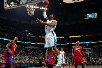 NEW ORLEANS - JANUARY 09: Chris Paul #3 of the New Orleans Hornets goes up for a shot against the Los Angeles Clippers on January 9, 2009 at the New Orleans Arena in New Orleans, Louisiana. NOTE TO USER: User expressly acknowledges and agrees that, by d