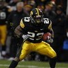 IOWA CITY, IOWA - NOVEMBER 8: Shonn Greene #23 of the Iowa Hawkeyes rushes for yards in the third quarter of play against the Penn State Nittany Lions at Kinnick Stadium on November 8, 2008 in Iowa City, Iowa. Iowa defeated Penn State  24-23. (Photo by Da