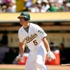 OAKLAND, CA - JUNE 28:  Matt Holliday #5 of the Oakland Athletics bats against the Colorado Rockies at the Oakland Coliseum on June 28, 2009 in Oakland, California.  (Photo by Ezra Shaw/Getty Images)