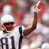 SAN FRANCISCO - OCTOBER 05: Randy Moss #81 of the New England Patriots celebrates against the San Francisco 49ers during an NFL game on October 5, 2008 at Candlestick Park in San Francisco, California.  (Photo by Jed Jacobsohn/Getty Images)