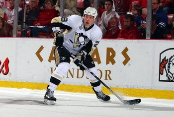 DETROIT - JUNE 12:  Ruslan Fedotenko #26 of the Pittsburgh Penguins skates against the Detroit Red Wings during Game Seven of the 2009 NHL Stanley Cup Finals at Joe Louis Arena on June 12, 2009 in Detroit, Michigan.  (Photo by Jim McIsaac/Getty Images)
