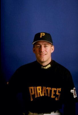 22 Feb 1998: Doug Strange #17 of the Pittsburgh Pirates at Spring Training at the McKechnie Field in Bradenton, Florida.