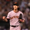 OAKLAND, CA - JUNE 23:  Tim Lincecum #55 of the San Francisco Giants pumps his fist after getting Kurt Suzuki of the Oakland Athletics to hit into a double play in the 6th inning during a Major League Baseball game on June 23, 2009 at the Oakland Coliseum