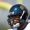 JACKSONVILLE, FL - MAY 1:  Tackle Eugene Monroe #75 of the Jacksonville Jaguars sets for play May 1, 2009 at a team minicamp near Jacksonville Municipal Stadium in Jacksonville, Florida.  (Photo by Al Messerschmidt/Getty Images)