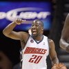CHARLOTTE, NC - MARCH 16:  Raymond Felton #20 of the Charlotte Bobcats reacts on court against the Toronto Raptors during their game at Time Warner Cable Arena on March 16, 2009 in Charlotte, North Carolina.  NOTE TO USER: User expressly acknowledges and 