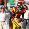 PASADENA, CA - JANUARY 01:  Wide receiver Damian Williams #18 of the USC Trojans runs with the ball after a reception during the 95th Rose Bowl Game presented by Citi against the Penn State Nittany Lions at the Rose Bowl on January 1, 2009 in Pasadena, Ca