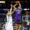 NEW ORLEANS - OCTOBER 31:  Francisco Garcia #32 of the Sacramento Kings makes a shot over Peja Stojakovic #16 of the New Orleans Hornets on October 31, 2007 at the New Orleans Arena in New Orleans, Louisiana. The Hornets defeated the Kings 104-90.  NOTE T