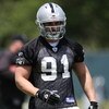 ALAMEDA, CA - MAY 09:  Trevor Scott #91 of the Oakland Raiders works out at the rookie mini-camp at the Raiders training facility on May 9, 2008 in Alameda, California.  (Photo by Jed Jacobsohn/Getty Images)