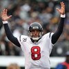 OAKLAND, CA - DECEMBER 21:  Matt Schaub #8 of the Houston Texans celebrates after Vonta Leach scored a touchdown against the Oakland Raiders during an NFL game on December 21, 2008 at the Oakland-Alameda County Coliseum in Oakland, California.  (Photo by 