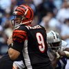 IRVING, TX - OCTOBER 05:  Quarterback Carson Palmer #9 of the Cincinnati Bengals drops back to pass against the Dallas Cowboys at Texas Stadium on October 5, 2008 in Irving, Texas.  (Photo by Ronald Martinez/Getty Images)