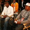 SANTA MONICA, CA - MAY 18: (L-R) NFL rookies Dwayne Jarrett and Marshawn Lynch take part in the EA Sports Rookie Madden Bowl during the NFL Players Rookie Premiere at the Loews Santa Monica Beach Hotel on May 18, 2007 in Santa Monica, California.  (Photo 