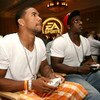 LOS ANGELES, CA - MAY 16: Washington Redskins wide receiver Devin Thomas and Pittsburgh Steelers running back Rashard Mendenhall attend the EA SPORTS Rookie Madden Bowl at the Loews Santa Monica Beach Hotel as part of the NFL PLAYERS Rookie Premiere on Ma