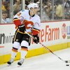 PITTSBURGH - MARCH 25:  Forward Mike Cammalleri #13 of the Calgary Flames skates with the puck against the Pittsburgh Penguins on March 25, 2009 at Mellon Arena in Pittsburgh, Pennsylvania.  (Photo by Jamie Sabau/Getty Images)