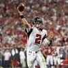 GLENDALE, AZ - JANUARY 03:  Quarterback Matt Ryan #2 of the Atlanta Falcons walks throws a pass in the NFC Wild Card Game against the Arizona Cardinals on January 3, 2009 at University of Phoenix Stadium in Glendale, Arizona. The Cardinals defeated the Fa