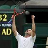 LONDON, ENGLAND - MAY 17:  Andre Agassi celebrates during the Mens Singles match againstTim Henman during the 'Centre Court Celebration' at Wimbledon on May 17, 2009 in London, England.  (Photo by Hamish Blair/Getty Images)