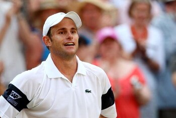 WIMBLEDON, ENGLAND - JULY 03:  Andy Roddick of USA looks on as he is victorious during the men's singles semi final match against Andy Murray of Great Britain on Day Eleven of the Wimbledon Lawn Tennis Championships at the All England Lawn Tennis and Croq