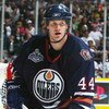 EDMONTON, AB - JUNE 17: Chris Pronger #44 of the Edmonton Oilers skates against the Carolina Hurricanes during game six of the 2006 NHL Stanley Cup Finals on June 17, 2006 at Rexall Place in Edmonton, Alberta, Canada. The Oilers defeated the Hurricanes 4-