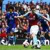 BIRMINGHAM, ENGLAND - APRIL 12:  Gareth Barry of Aston Villa scores a penalty to level the game 3-3 during the Barclays Premier League match between Aston Villa and Everton at Villa Park on April 12, 2009 in Birmingham, England.  (Photo by Paul Gilham/Get
