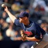 NEW YORK - APRIL 19:  Kerry Wood #34 of the Cleveland Indians pitches against the New York Yankees at Yankee Stadium on April 19, 2009 in the Bronx borough of New York City.  (Photo by Ezra Shaw/Getty Images)