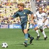21 Oct 2001: Paul Caligiuri #20 of the Los Angeles Galaxy controls the ball past Landon Donovan #10 of the San Jose Earthquakes during the Major League Soccer Cup at the Columbus Crew Stadium in Columbus, Ohio. DIGITAL IMAGE. Mandatory Credit: Brian Bahr/