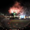 ATLANTA - APRIL 11: Fans of the Atlanta Braves watch a post-game fireworks display after play against the Washington Nationals April 11, 2009 at Turner Field in Atlanta, Georgia.  (Photo by Al Messerschmidt/Getty Images)