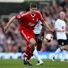 LONDON, ENGLAND - APRIL 04:  Steven Gerrard of Liverpool controls the ball during the Barclays Premier League match between Fulham and Liverpool at Craven Cottage on April 4, 2009 in London, England.  (Photo by Ryan Pierse/Getty Images)
