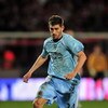 AALBORG, DENMARK - MARCH 19:  Ched Evans of Manchester City runs with the ball during the UEFA Cup, Round of 16, Second Leg match between Aalborg and Manchester City on March 19, 2009 in Aalborg, Denmark.  (Photo by Stuart Franklin/Getty Images)