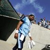 NASHVILLE, TN - OCTOBER 30:  Quarterback Steve McNair #9 of the Tennessee Titans walks out of the tunnel as he makes his way to the field during a game against the Oakland Raiders at the Coliseum on October 30, 2005 in Nashville, Tennessee.  The Raiders w