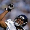 12 Nov 2000: Keenan McCardell #87 of the Jacksonville Jaguars points to the sky during the game against the Seattle Seahawks at the Alltel Stadium in Jacksonville, Florida. The Seahawks defeated the Jaguars 28-21.Mandatory Credit: Andy Lyons  /Allsport