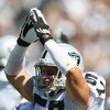 OAKLAND, CA - SEPTEMBER 28:  Ricky Brown #57 of the Oakland Raiders gestures during the game against the San Diego Chargers on September 28, 2008 at Oakland Coliseum in Oakland, California. (Photo by Jed Jacobsohn/Getty Images)